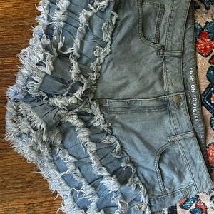 Fashion to Figure Distressed Light Blue Jean Shorts
